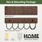 Key Holder for Wall, Decorative Key and Mail Holder with Shelf, Wall Mounted Entryway Organizer, Rustic Farmhouse Home Decor (Brown Home)